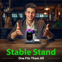 Load image into Gallery viewer, 3 IN 1 Wireless Fast Charger Stand For iphone Watch And Airpod
