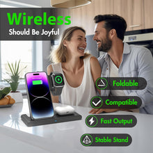 Load image into Gallery viewer, 3 IN 1 Wireless Fast Charger Stand For iphone Watch And Airpod

