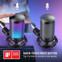 Load image into Gallery viewer, Gaming PC Microphone Podcast Condenser Mic
