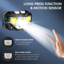Load image into Gallery viewer, 2-Pack Ultra-Bright Led Rechargeable Headlamp Flashlight Waterproof And Motion Sensor
