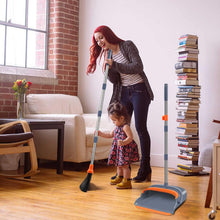 Load image into Gallery viewer, Self-Cleaning Broom And Dustpan Set
