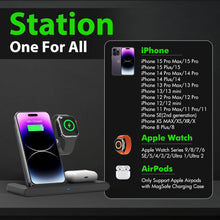Load image into Gallery viewer, 3 IN 1 Wireless Fast Charger Stand For iphone Watch And Airpod
