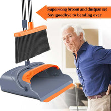 Load image into Gallery viewer, Self-Cleaning Broom And Dustpan Set
