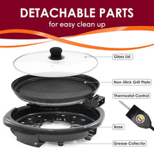 Load image into Gallery viewer, Smokeless Electric Tabletop Grill Nonstick
