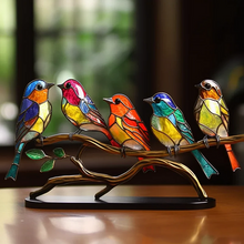 Load image into Gallery viewer, Colorful Birds on Branch Desktop Ornaments
