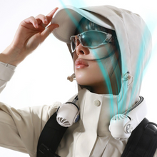 Load image into Gallery viewer, Wearable Rechargeable Summer Travel Neck Cooling Fan
