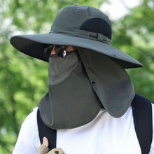 Load image into Gallery viewer, Breathable Wide Brim Outdoor Sun Protection Fishing Hat
