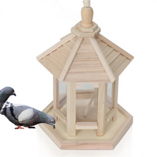 Load image into Gallery viewer, Wooden Transparent Household Bird Feeder
