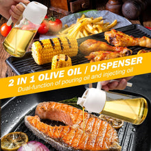 Load image into Gallery viewer, 2 Pack Oil Dispenser And Sprayer Bottle
