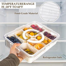Load image into Gallery viewer, 8 Compartments divided serving tray with Handle
