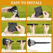 Load image into Gallery viewer, 6 Pack Led Solar Pathway Garden Lights Outdoor
