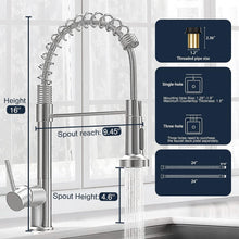 Load image into Gallery viewer, Single-Hole Spring Kitchen Faucet With Pull-Down Sprayer
