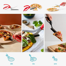 Load image into Gallery viewer, Non-Stick Pizza Scissors with Protective Server
