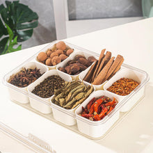 Load image into Gallery viewer, 8 Compartments divided serving tray with Handle
