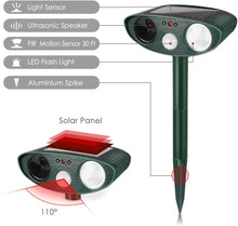 Load image into Gallery viewer, Ultrasonic Deer Repeller - Pack Of 4 Solar Powered - Get Rid of Deer in 48 Hours
