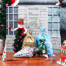 Load image into Gallery viewer, Drawstring Christmas Gift Bags 15 Sets
