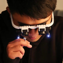 Load image into Gallery viewer, LED Glasses Magnifier 8x 15x 23x

