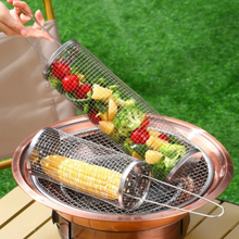 Load image into Gallery viewer, Stainless Steel Round Barbecue BBQ Grilling Basket
