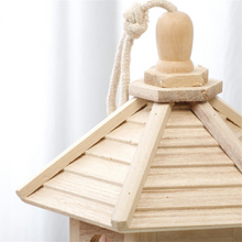 Load image into Gallery viewer, Wooden Transparent Household Bird Feeder
