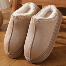 Load image into Gallery viewer, Fluffy Insole Platform Slippers Winter Slip On Faux Fur Shoes
