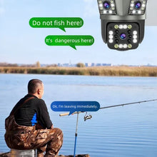Load image into Gallery viewer, Dual Lens Outdoor Waterproof Wireless Wifi HD Triple Security Camera
