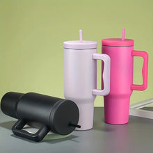 Load image into Gallery viewer, Trendy Stainless Steel Insulated Water Bottle with Straw and Handle
