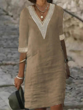 Load image into Gallery viewer, Elegant half-sleeve dress
