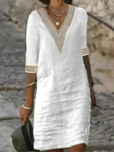 Load image into Gallery viewer, Elegant half-sleeve dress
