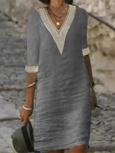 Load image into Gallery viewer, Elegant half-sleeve dress
