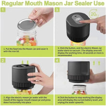 Load image into Gallery viewer, Electric Mason Jar Vacuum Sealer Kit | Cordless &amp; Efficient Vacuum System for Mason Jars – Easy Food Preservation
