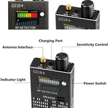 Load image into Gallery viewer, Spy Detector Device | RF Bug Detector, Hidden Camera &amp; GPS Tracker Finder with Laser Lens - Anti-Spy Signal Protection
