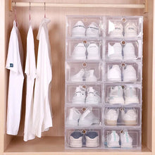 Load image into Gallery viewer, 6pcs Clear Shoe Box Stackable Plastic Organizer
