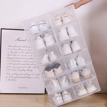 Load image into Gallery viewer, 6pcs Clear Shoe Box Stackable Plastic Organizer
