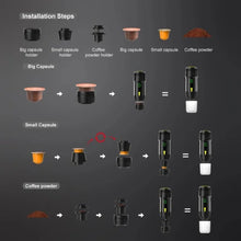 Load image into Gallery viewer, Wireless Espresso Coffee Machine Portable 3 in 1 Coffee Maker with Capsule and Powder
