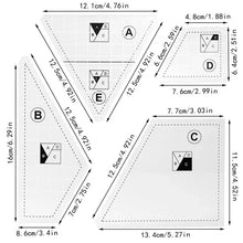 Load image into Gallery viewer, Creative Quilting Cutting Template (4 pcs set)
