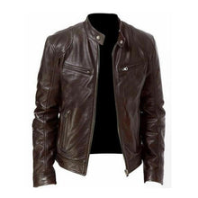 Load image into Gallery viewer, Leather Biker Collar Jacket
