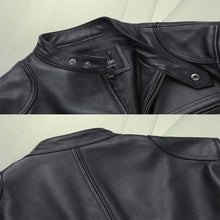 Load image into Gallery viewer, Leather Biker Collar Jacket
