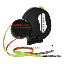 Load image into Gallery viewer, Dual Dog Leash - TangleFree - LED Light &amp; 360° Swivel
