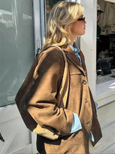 Load image into Gallery viewer, Brown Single-breasted Jacket

