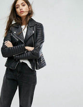 Load image into Gallery viewer, Leather Biker Jacket
