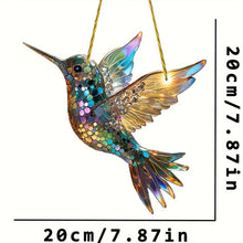 Load image into Gallery viewer, Hummingbird Suncatcher Colorful Window Hanging
