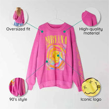 Load image into Gallery viewer, Oversized Smiley Face Sweatshirt
