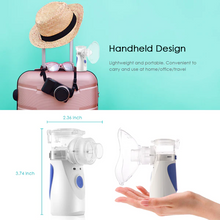 Load image into Gallery viewer, Mini Ultrasonic Portable Handheld Nebulizer Machine Mesh Steam Inhaler for Kids, Adults
