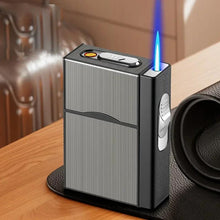Load image into Gallery viewer, Metal Cigarette Case With Lighter
