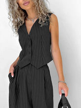 Load image into Gallery viewer, Striped Pants and Vest Set
