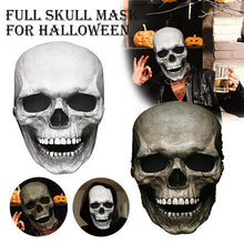 Load image into Gallery viewer, Movable Jaw Realistic Full Head Skull Mask - Human Skeleton Mask for Halloween Party
