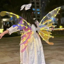 Load image into Gallery viewer, Electric Colorful Kids / Adults LED Fairy Wings Costume
