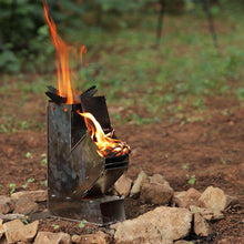 Load image into Gallery viewer, Portable Outdoor Rocket Wood Burning Stove Heater
