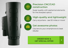 Load image into Gallery viewer, Starscope HD Monocular - High Power Monocular With Smartphone Holder &amp; Tripod – Waterproof Monocular Telescope
