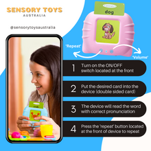 Load image into Gallery viewer, Audible Flashcard Device - Early Educational Device + Flashcards (224 Cards)
